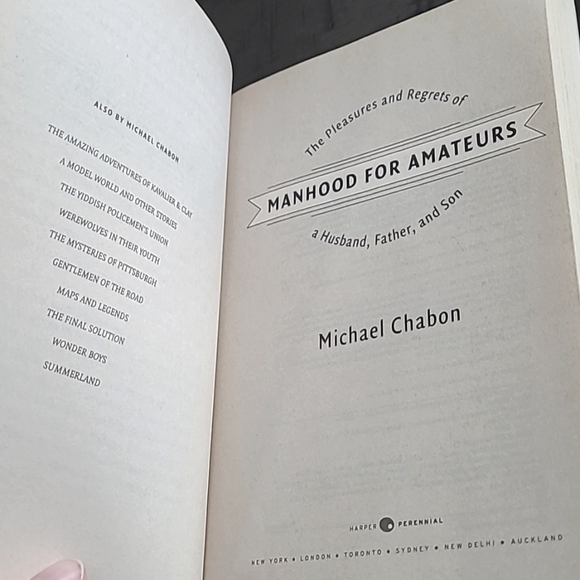 1st Paperback Edition 1st Printing Manhood for Amateurs by Michael Chabon Book - Picture 7 of 8